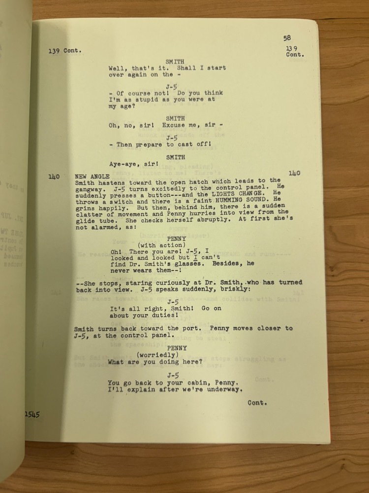 1960s Lost in Space The Haunted Lighthouse Production Script Irwin Allen Sci Fi