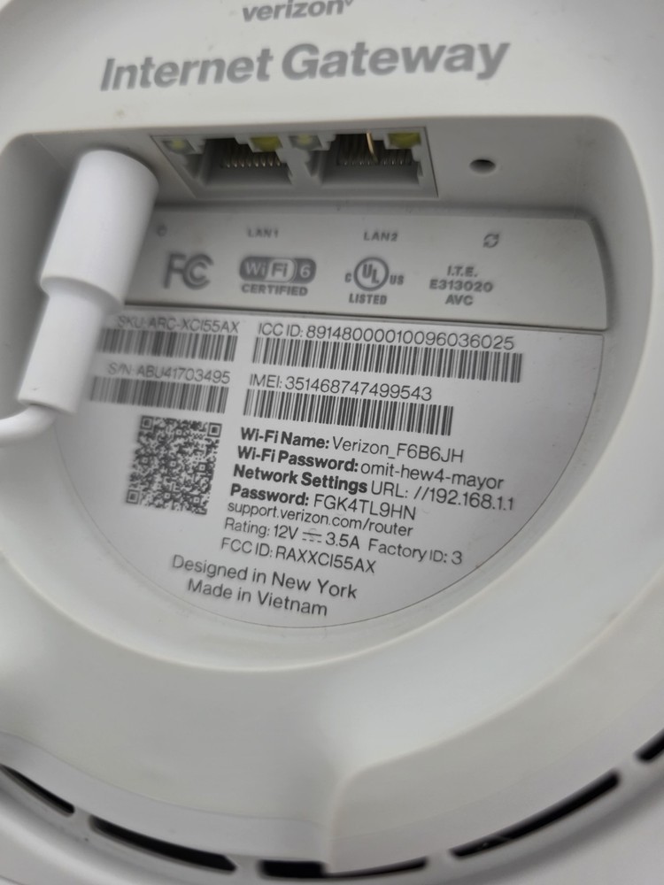 Verizon Internet Gateway 5G Home Router