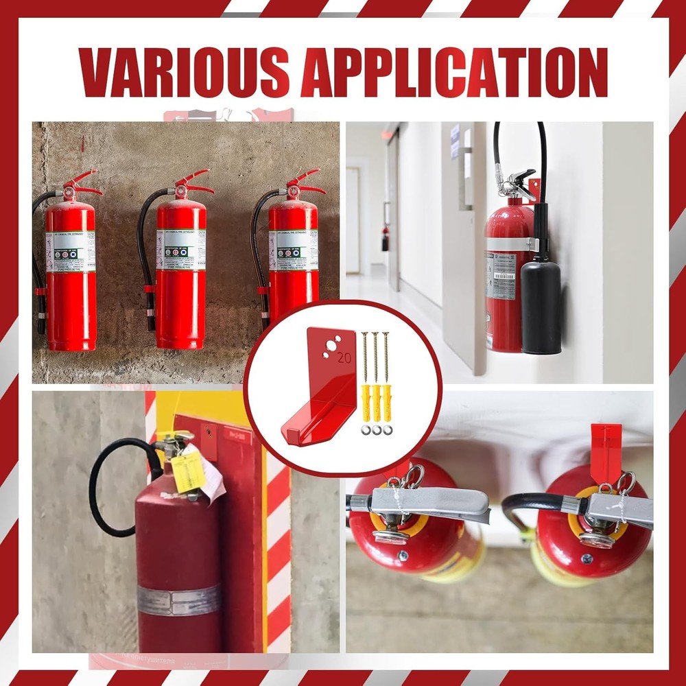 4-UNIVERSAL FORK STYLE WALL MOUNT BRACKETS, FIRE EXTINGUISHER