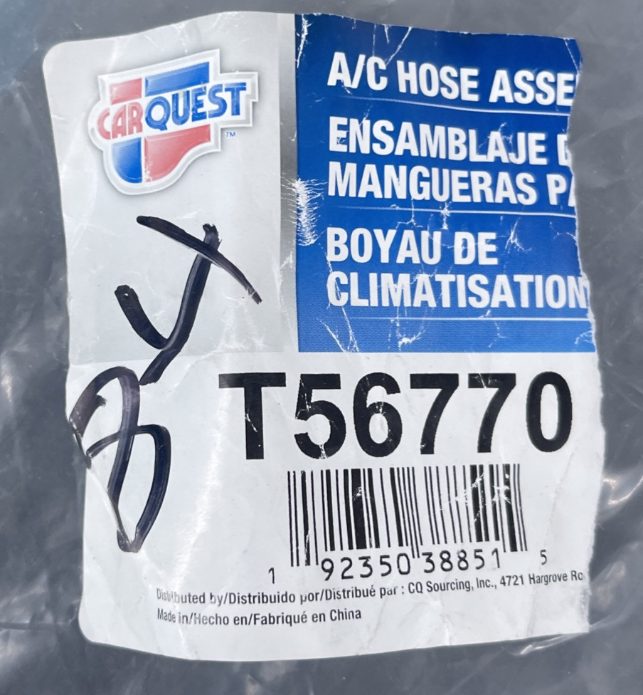 Car Quest A/C Manifold Hose Assembly T56770 Fits 1999-06 Ford Truck Open Box