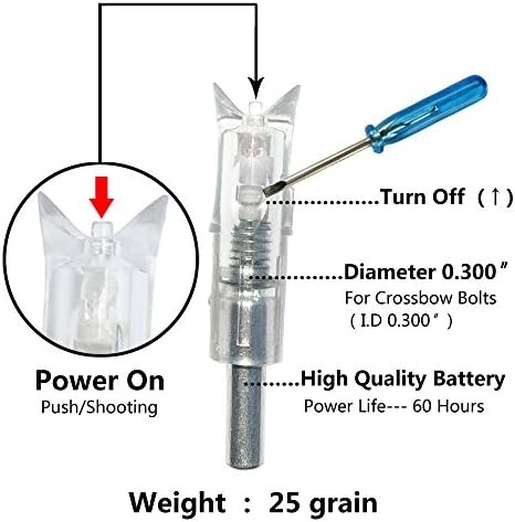 Lighted Nocks for Crossbow Archery Arrow Accessories