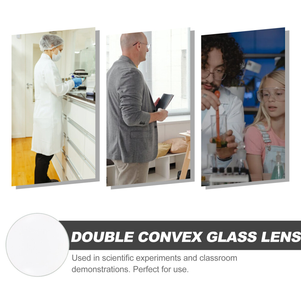 Optical Glass Lens 50mm Diameter Accessory Teaching Tool Experiment Tool
