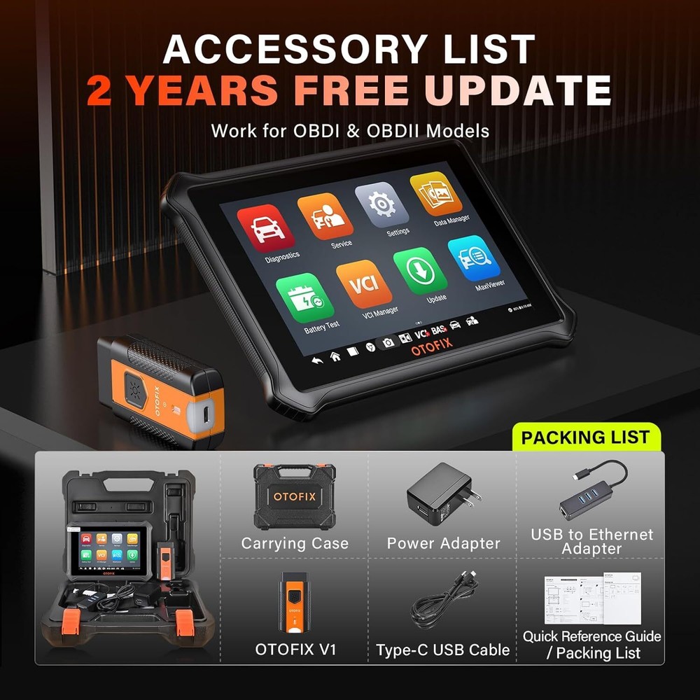 2025 OTOFIX D1 Auto Full System Diagnostic Scanner Bidirectional Key Coding TPMS