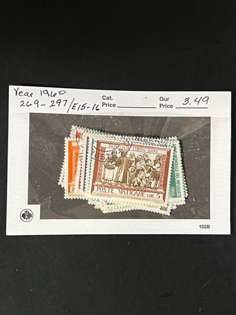 Vatican 1960 year set used (269-297/E15-16)