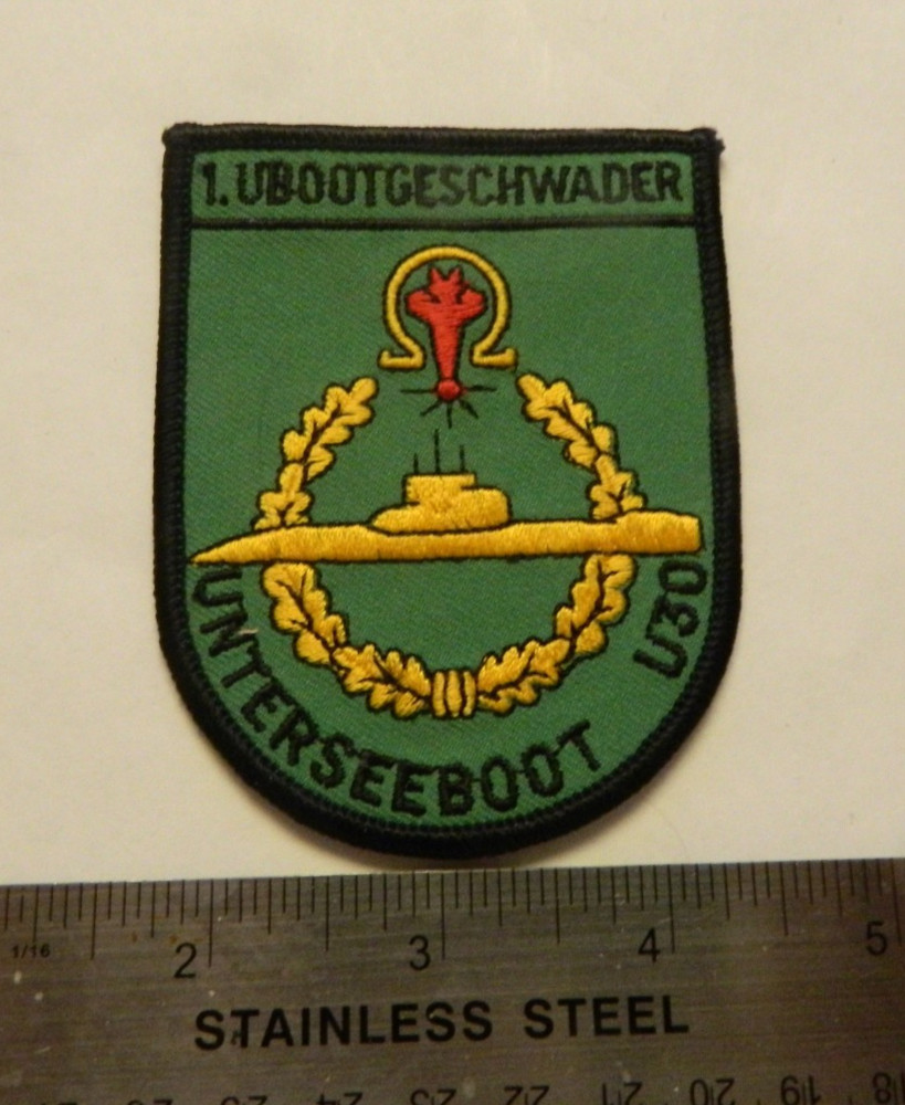 GERMAN NAVY 4" UBOAT/SUBMARINE PATCH FOR U-30