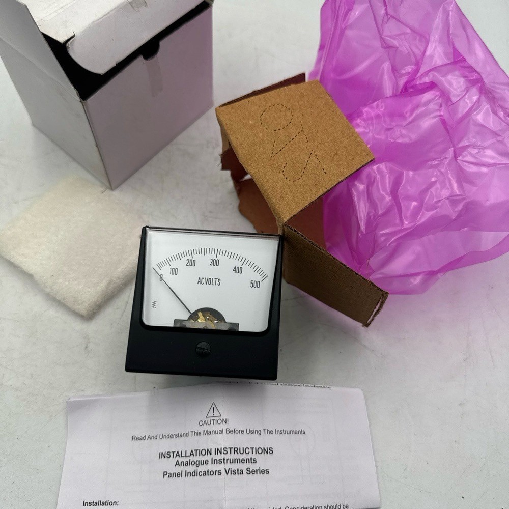 Analog Instruments Panel Meter Indicator 0-500V Analog AC Volts 12G410