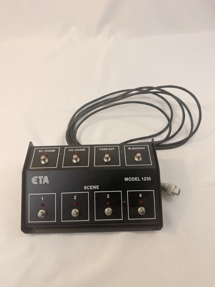 ETA Model 1235 Scene Footswitch Lighting Controller 4 Scene Chase Not Tested