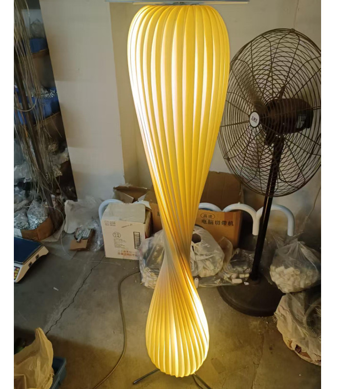 Japanese Wabi Sabi Wood Twist Floor Lamp Antique Art Light Pendant Home Fixture