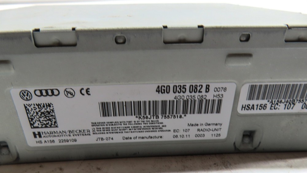 2012 AUDI A4 (B8 8K) RADIO STEREO RECEIVER CONTROL MODULE UNIT