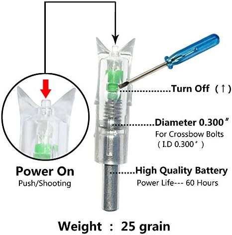 Lighted Nocks for Crossbow Archery Arrow Accessories
