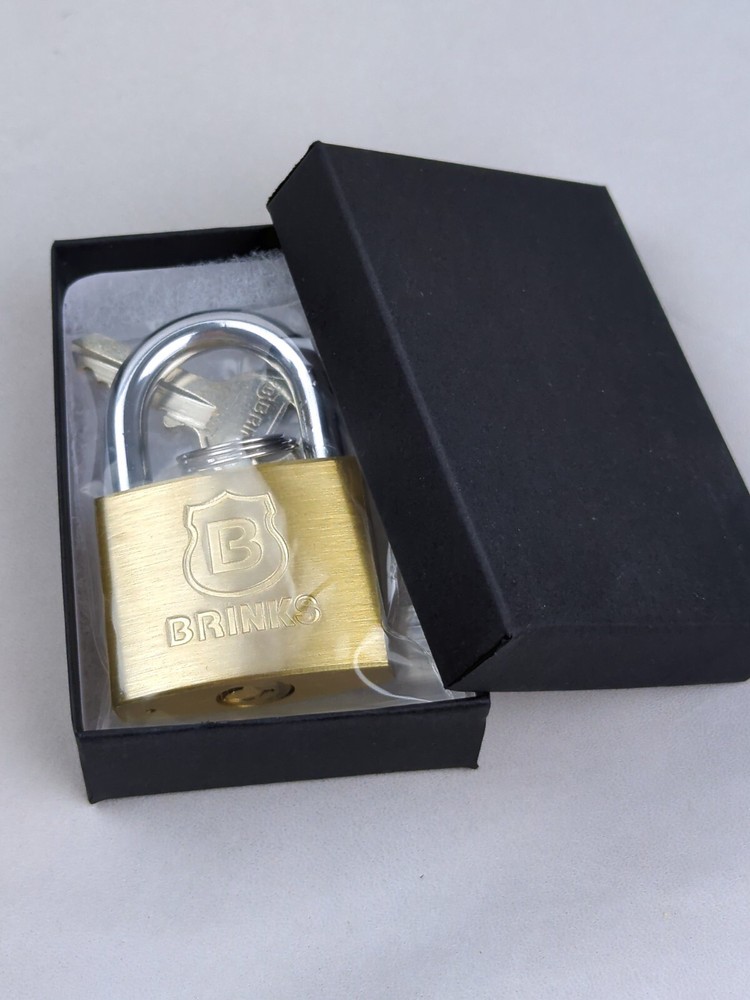 BRINKS Solid Brass Body KEYED LOCK, Weather Resistant, CUT RESISTANT to 2,400lbs