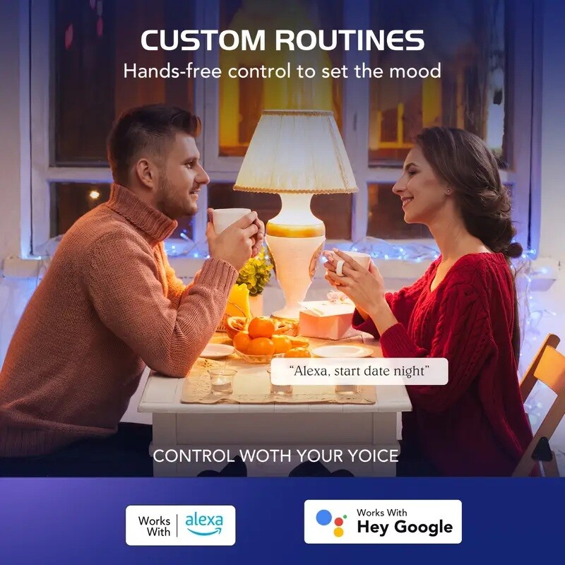 Bulbs Color Bluetooth Mode Bulbs, Dual 2-Pack 100W, 3-Pack and Smart Adjustable