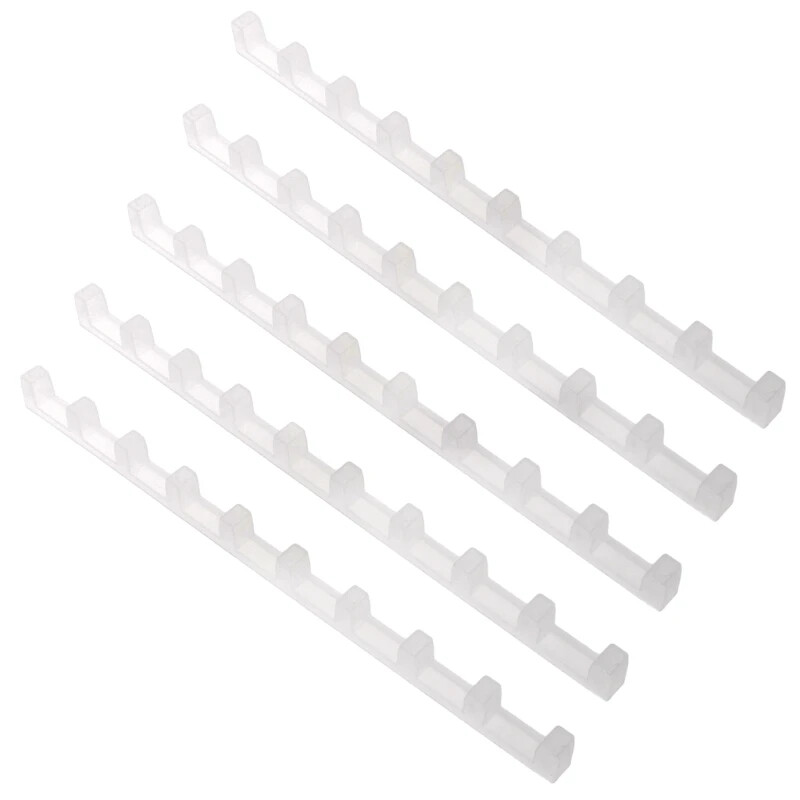 5pcs Beekeeping Bar Bee Hive Frame Avoid Agitation Plastic White Interval 37cm
