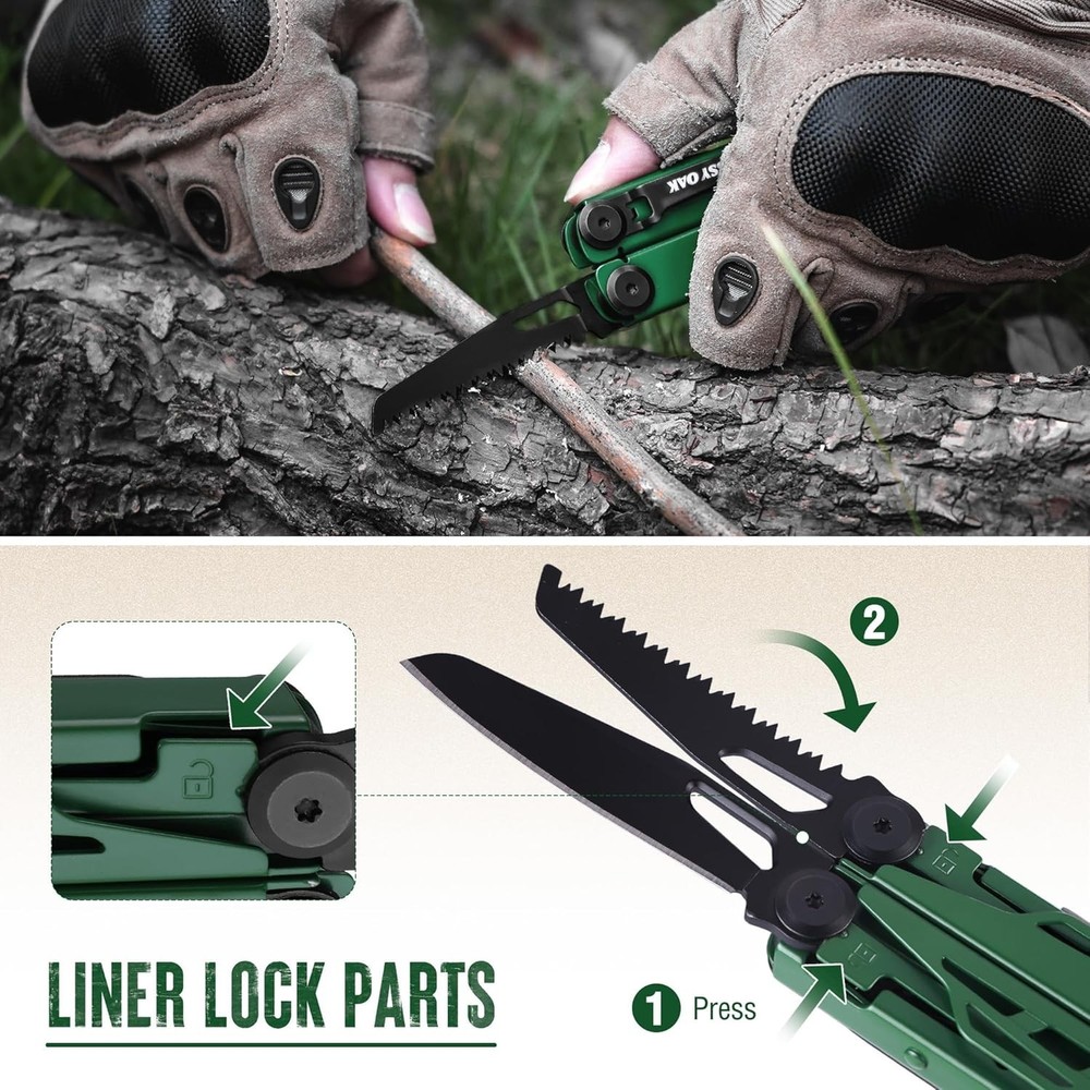 Versatile Pocket Multitool with Pliers, Knife, Screwdrivers & Bottle Opener