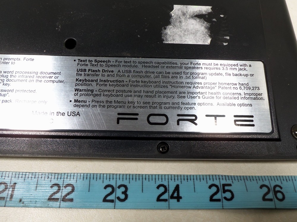 Writer Advanced Forte Keyboard Word Processor Text to Speech w/ Case Charger USB