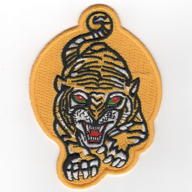 5" USN NAVY VA-65 TIGER MEDIUM YELLOW EMBROIDERED JACKET PATCH
