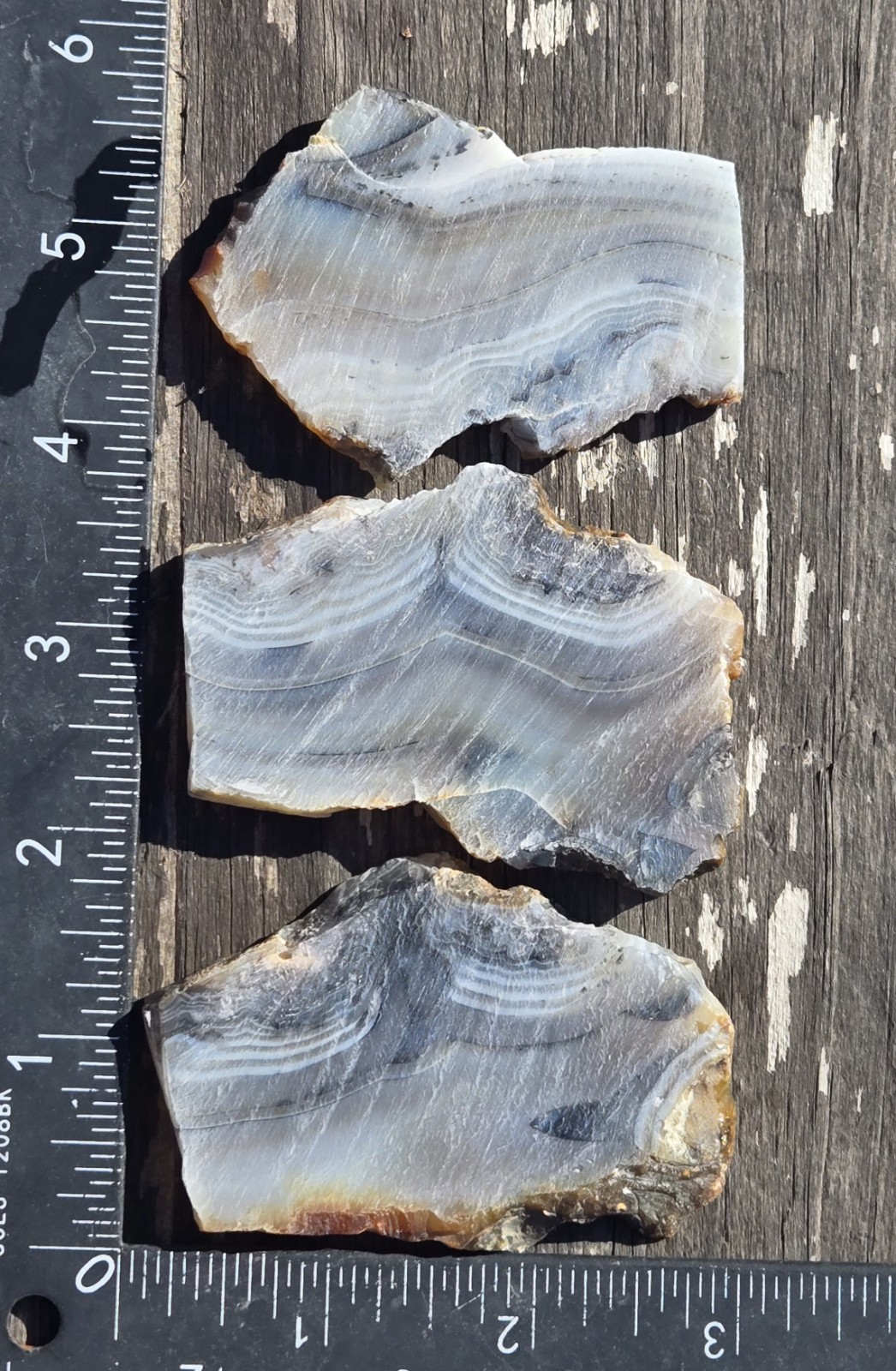 3 Moroccan Agate Matching Slabs From The Same Piece Haunting Banding Patterns