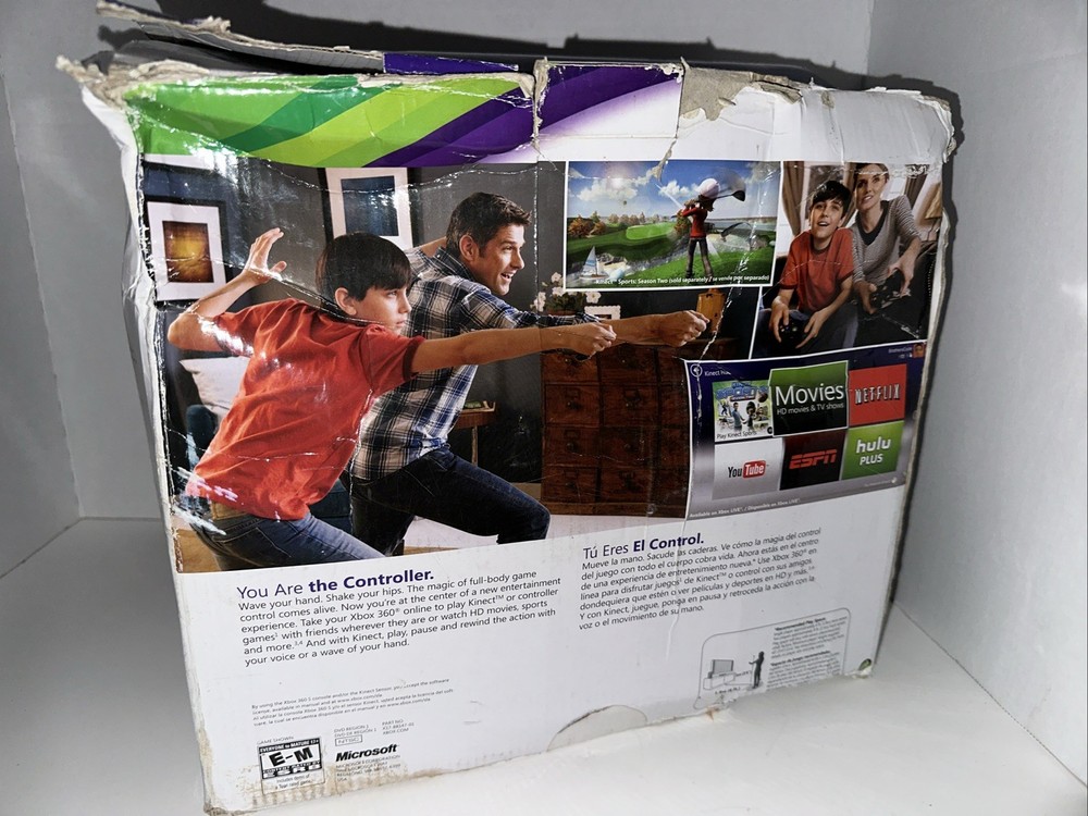 Xbox 360 S Black Model 1439 With Kinect Sensor 4GB