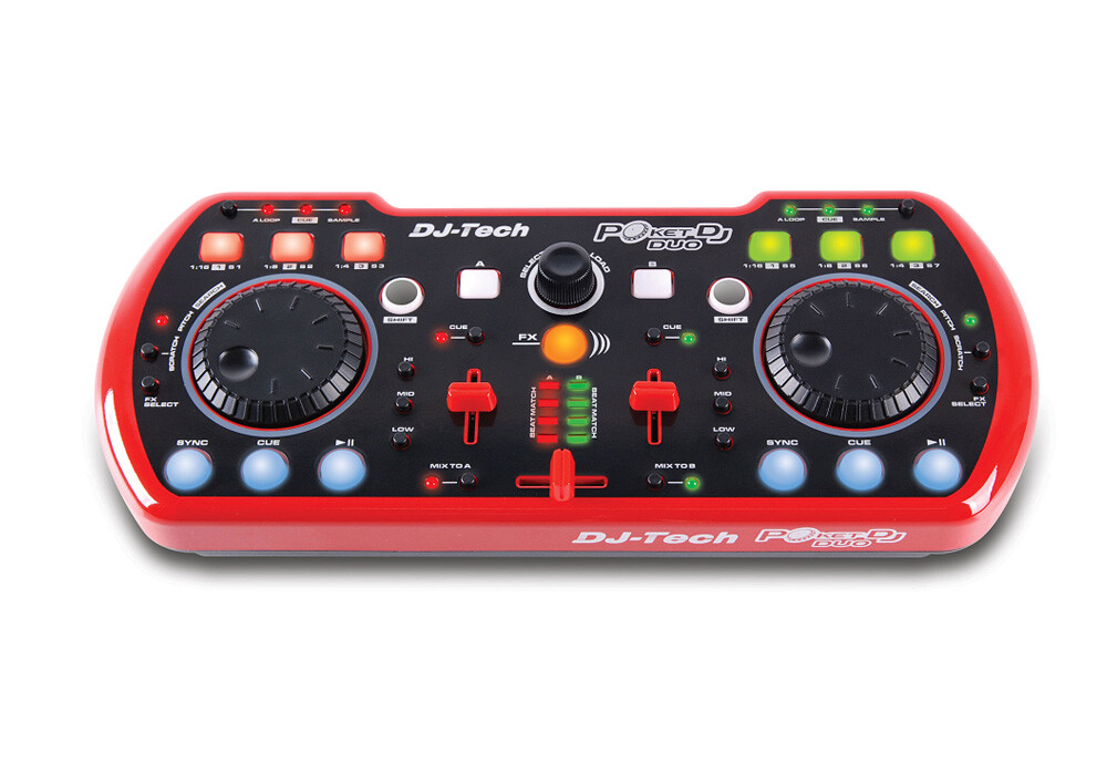 DJ Tech - PocketDJDuo - USB DJ MIDI Controller with Integrated Soundcard