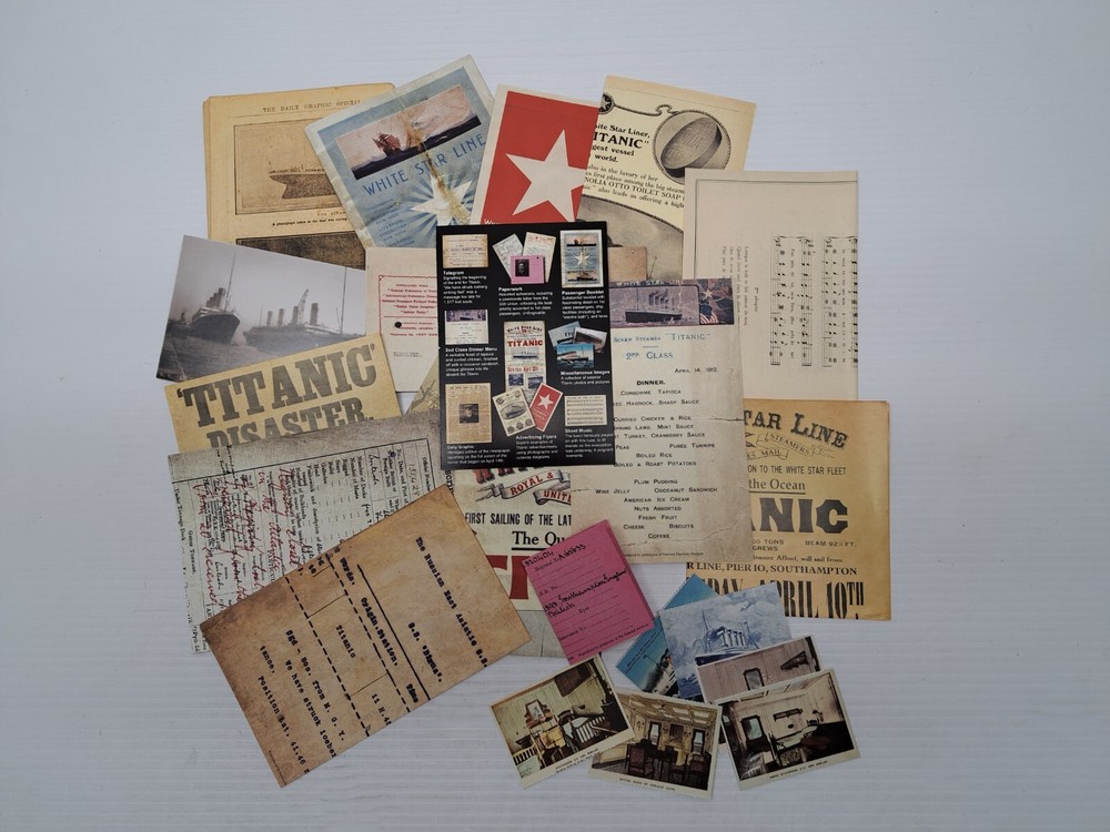 Titanic Memorabilia Pack Replica Document Telegram Collectibles Paperwork