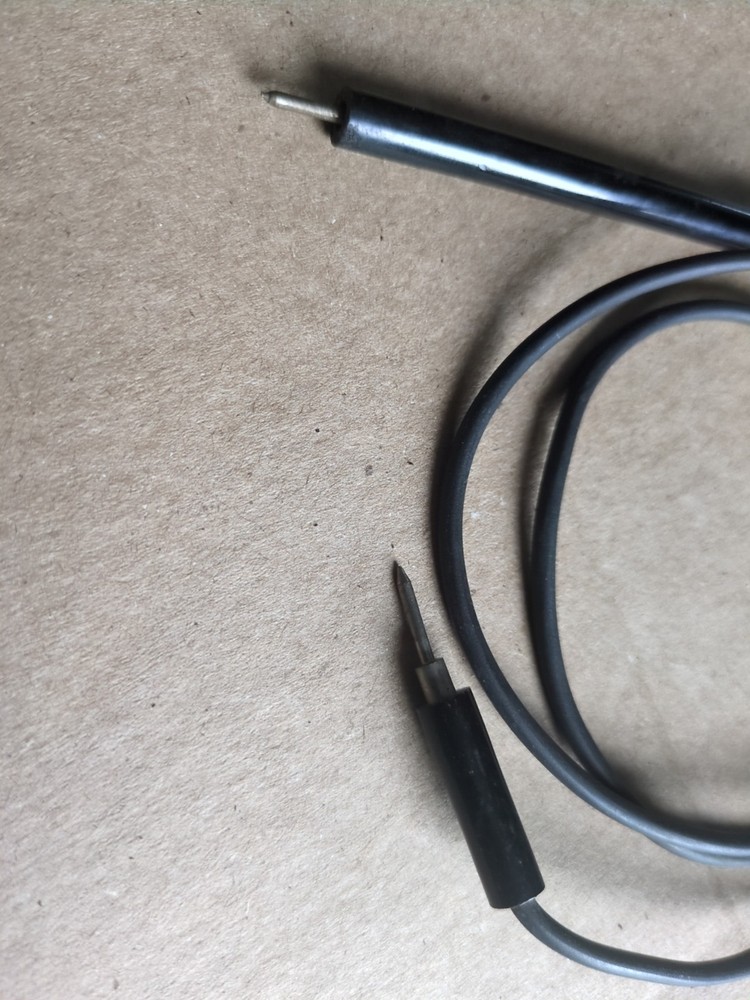 Vtg. Pomona Electronics Test Pin-Type Handle Probe to Pin Tip Plug End Cable 36"