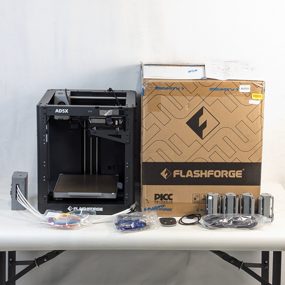 Flashforge AD5X Multi-Color, Auto Leveling, High Speed 3D Printer | Black