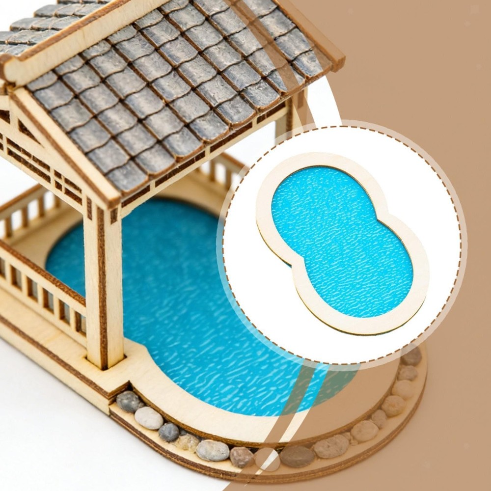 Pool Model Miniature Scene Model Creative Paintable DIY Sand