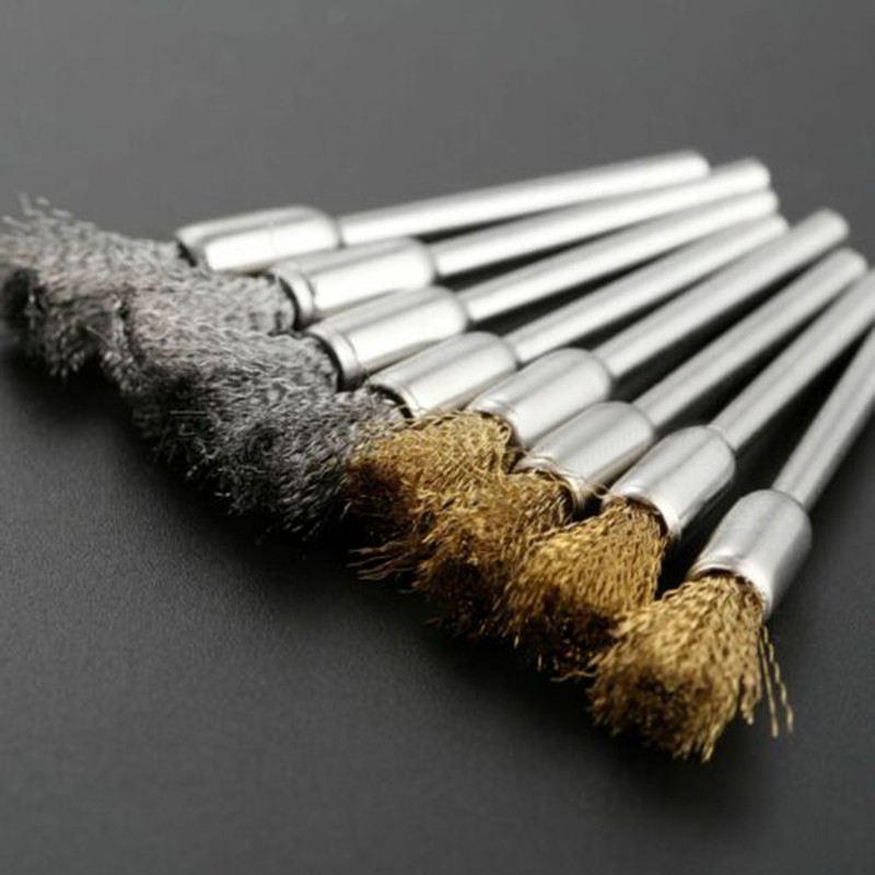 24pcs Soft Rotary Tool Brass Wire Brush Cleaning Polishing Dusting Set Element