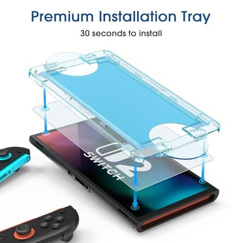 2 Pack Tempered Glass Screen Protector for Nintendo Switch - Matte Finish, Anti-
