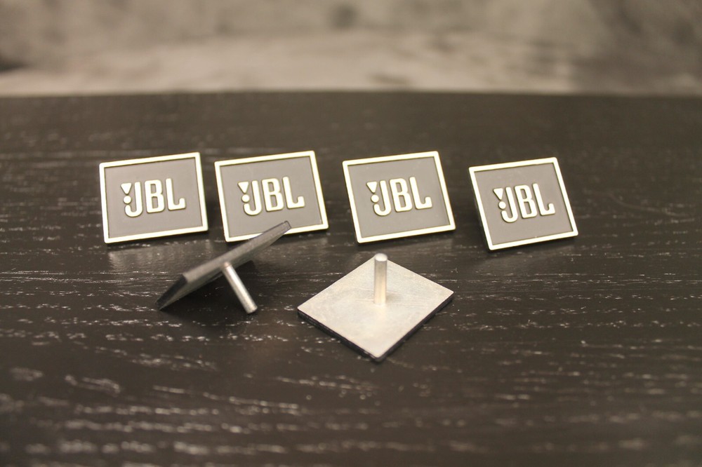 Two New JBL Metal Badges-Includes Spring Washers-Double Sided Tape