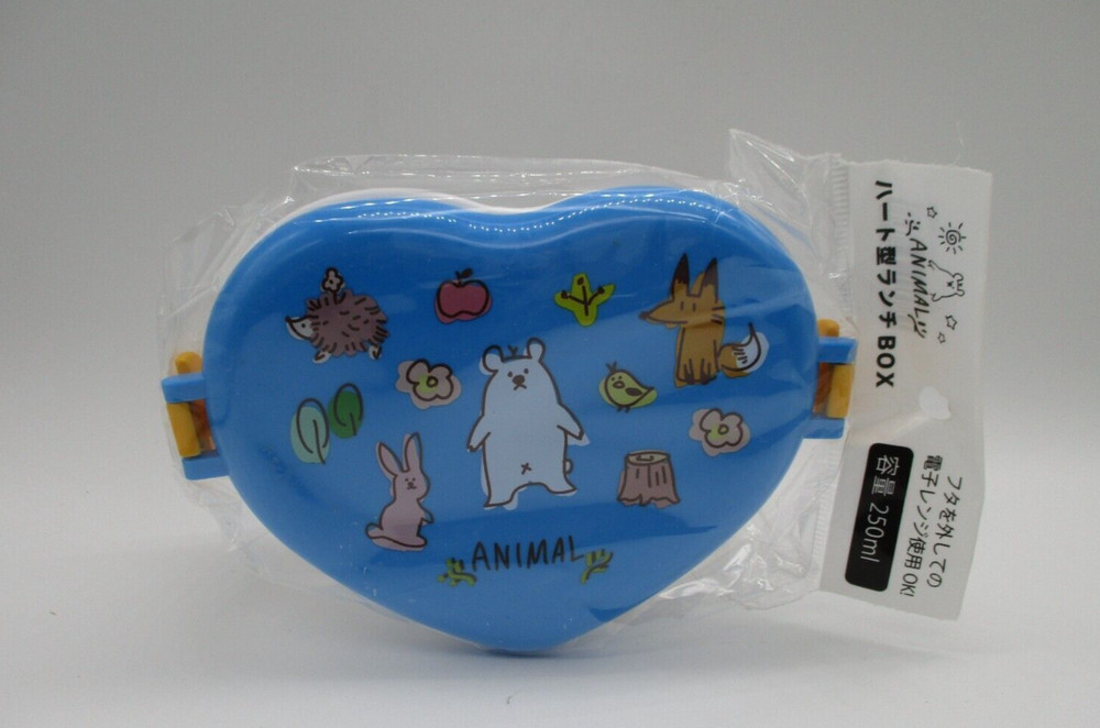 Animal Can do lunch box 250ml Heart blue