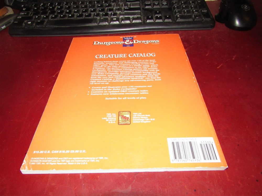 TSR D&D: Challenger Series: Creature Catalog