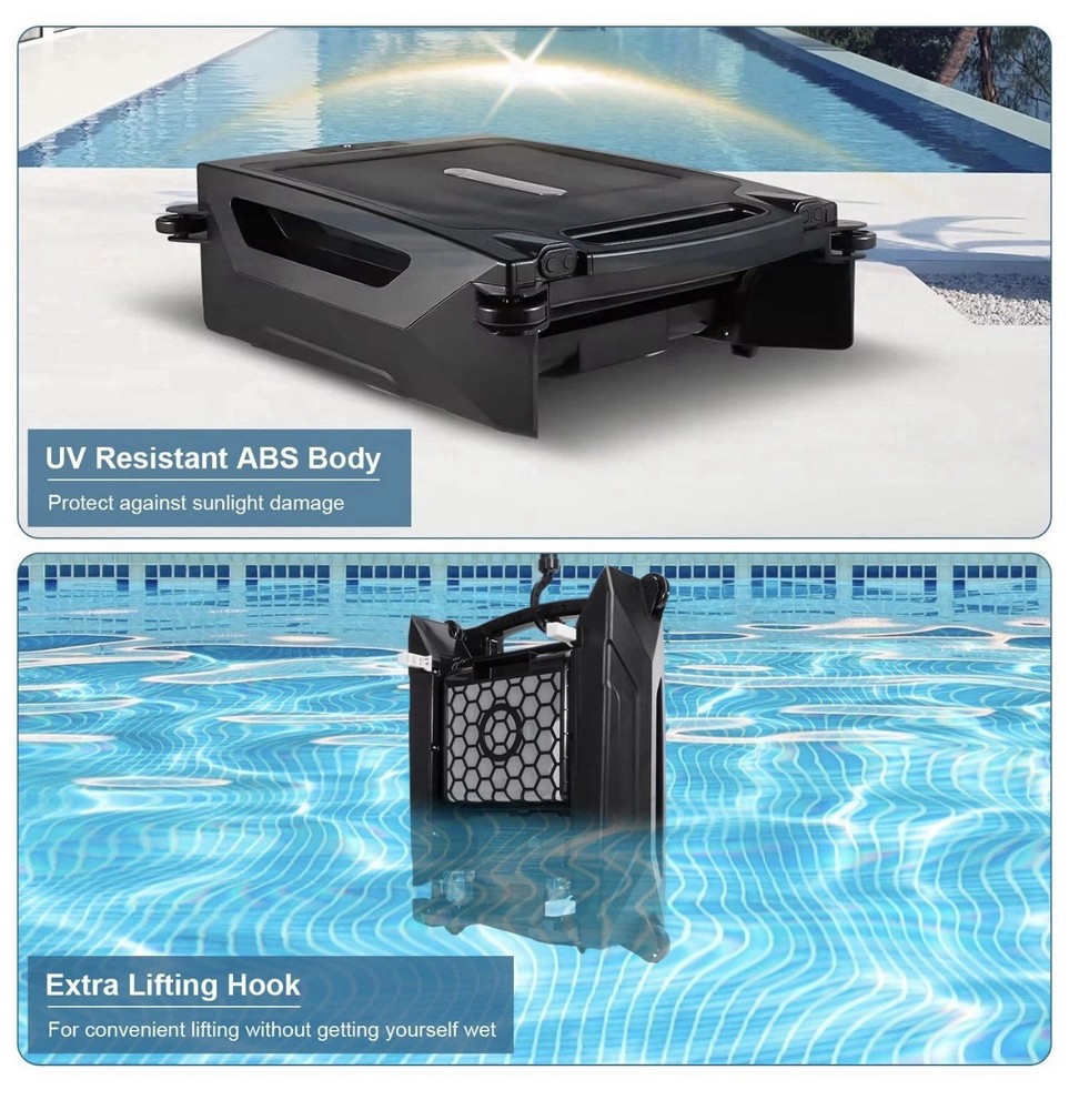 Solar Robotic Pool Skimmer 2 Cleaning Mode Automatic Swimming Pool Cleaner Robot