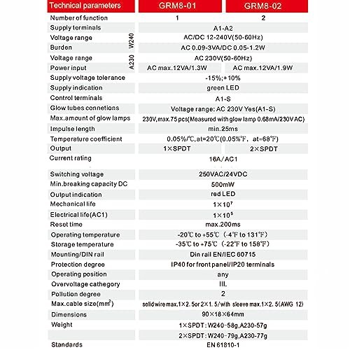 Memory Relay Latching Relay Impulse Relay Electronic GRM8-01,AC/DC12V~240V