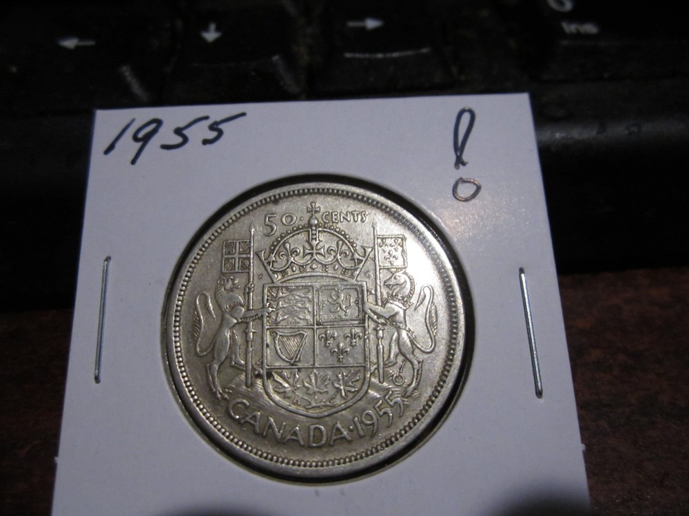 1955 - Canada silver 50 cent - Canadian half dollar