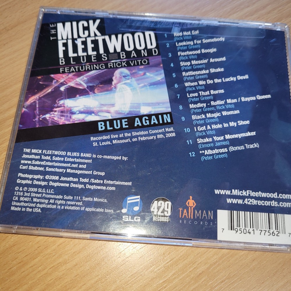 MICK FLEETWOOD - BLUE AGAIN - SIGNED CD