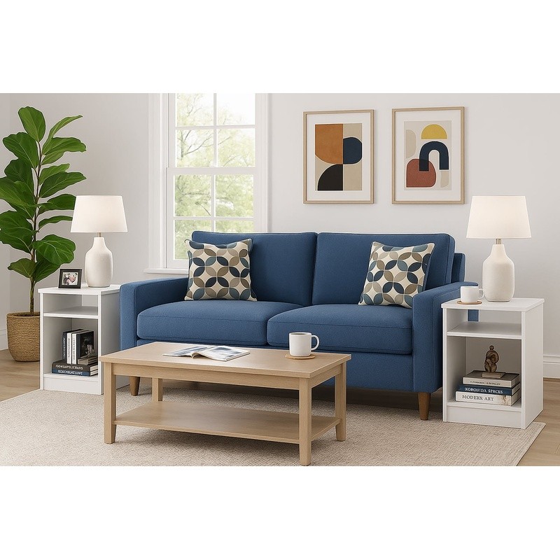 Minimalist Nightstand Set Easy Assembly Modern Storage Transitional Decor New