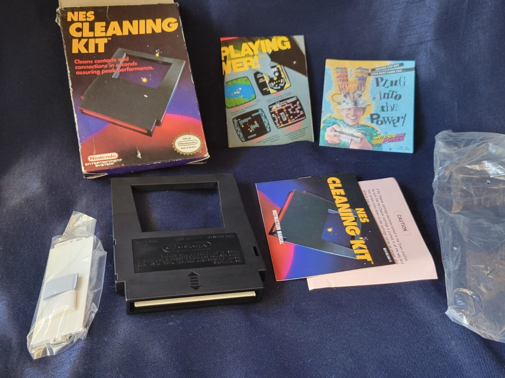 NES CLEANING KIT COMPLETE W/ POSTER Authentic Nintendo NES