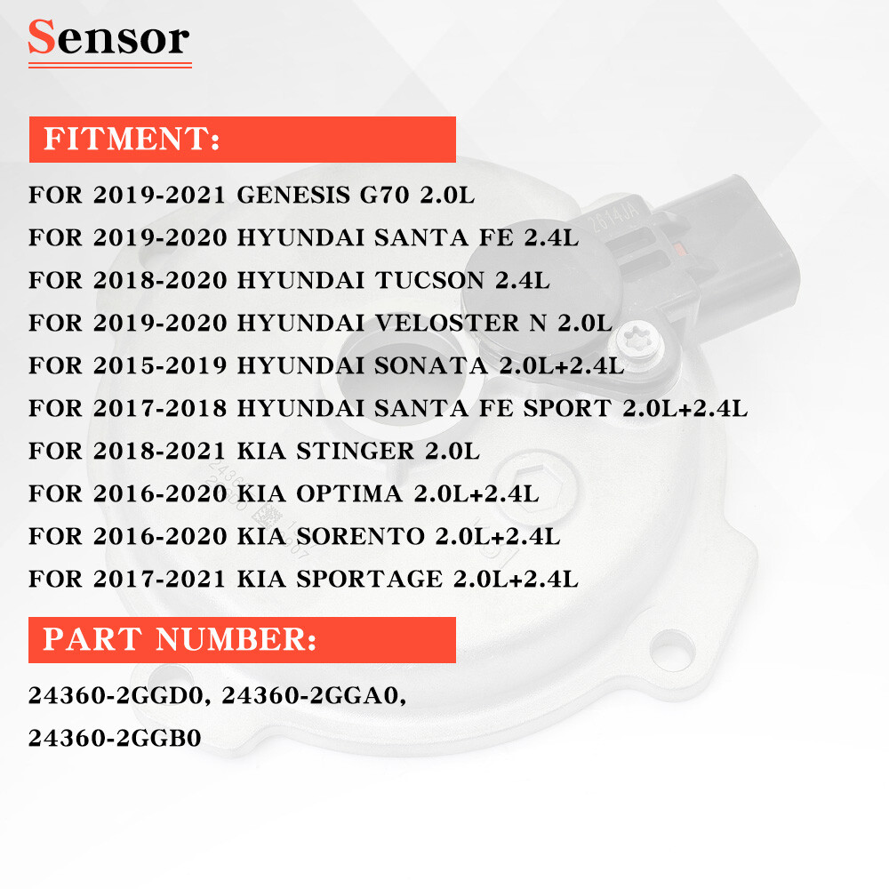 VVT CAMSHAFT CAM SOLENOID COVER SENSOR FOR HYUNDAI KIA 2.0L 2.4L VVS365 VVT663