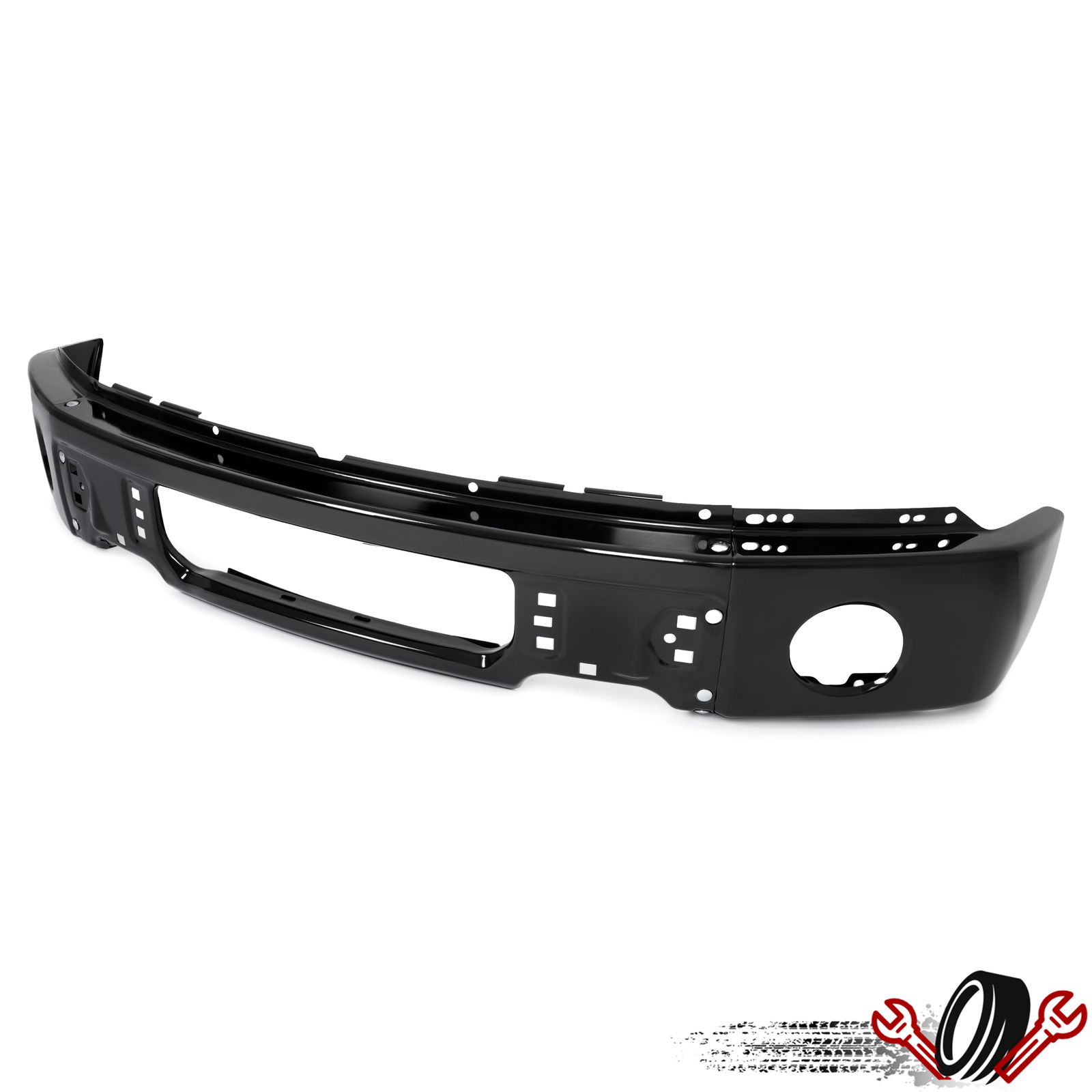 Front Black Steel Bumper Face Bar For Ford F150 2009-2014 w/ Fog Light US NEW