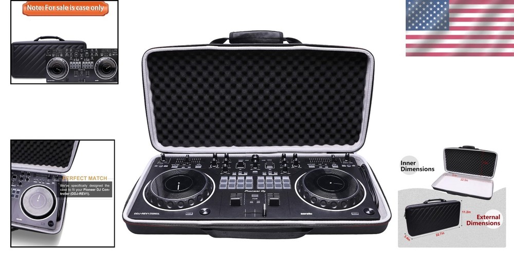 DJ Controller Case | Hard Shell Storage Bag 21x11x4"
