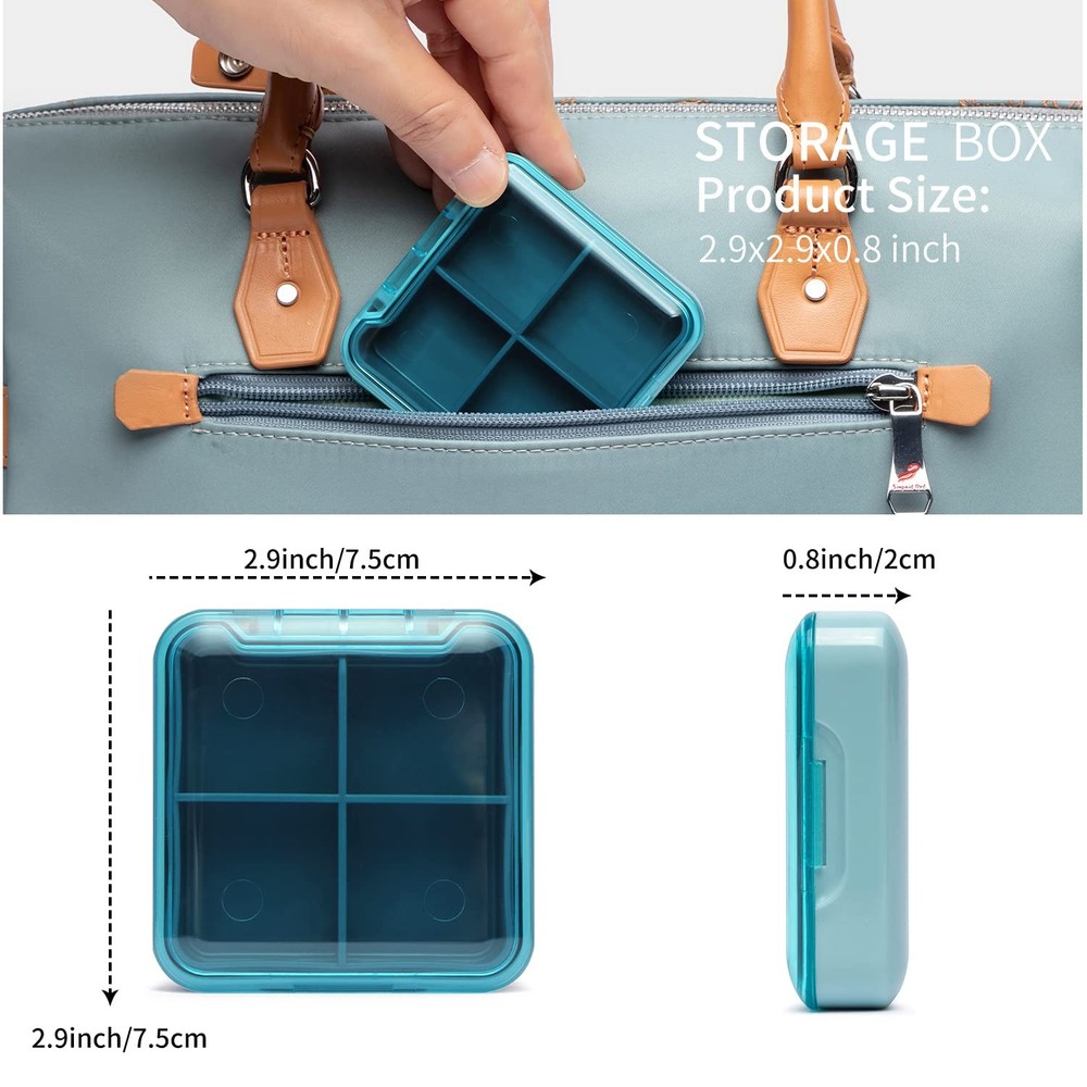 Storage Box with Key Lock, Lockable Medicine Storage Box, Empty First Aid Box...