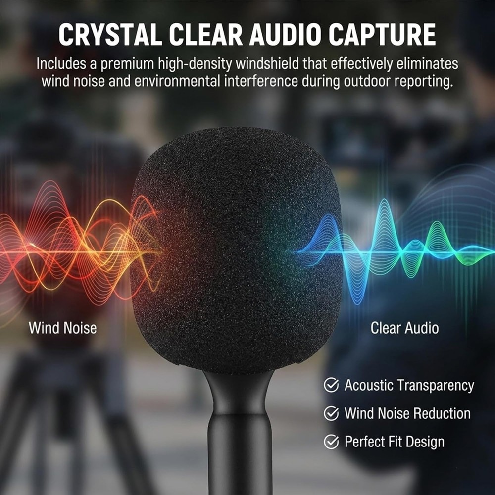 Wireless Microphone Handheld Adapter Stick - Interview Handle Mount for DJI Mic