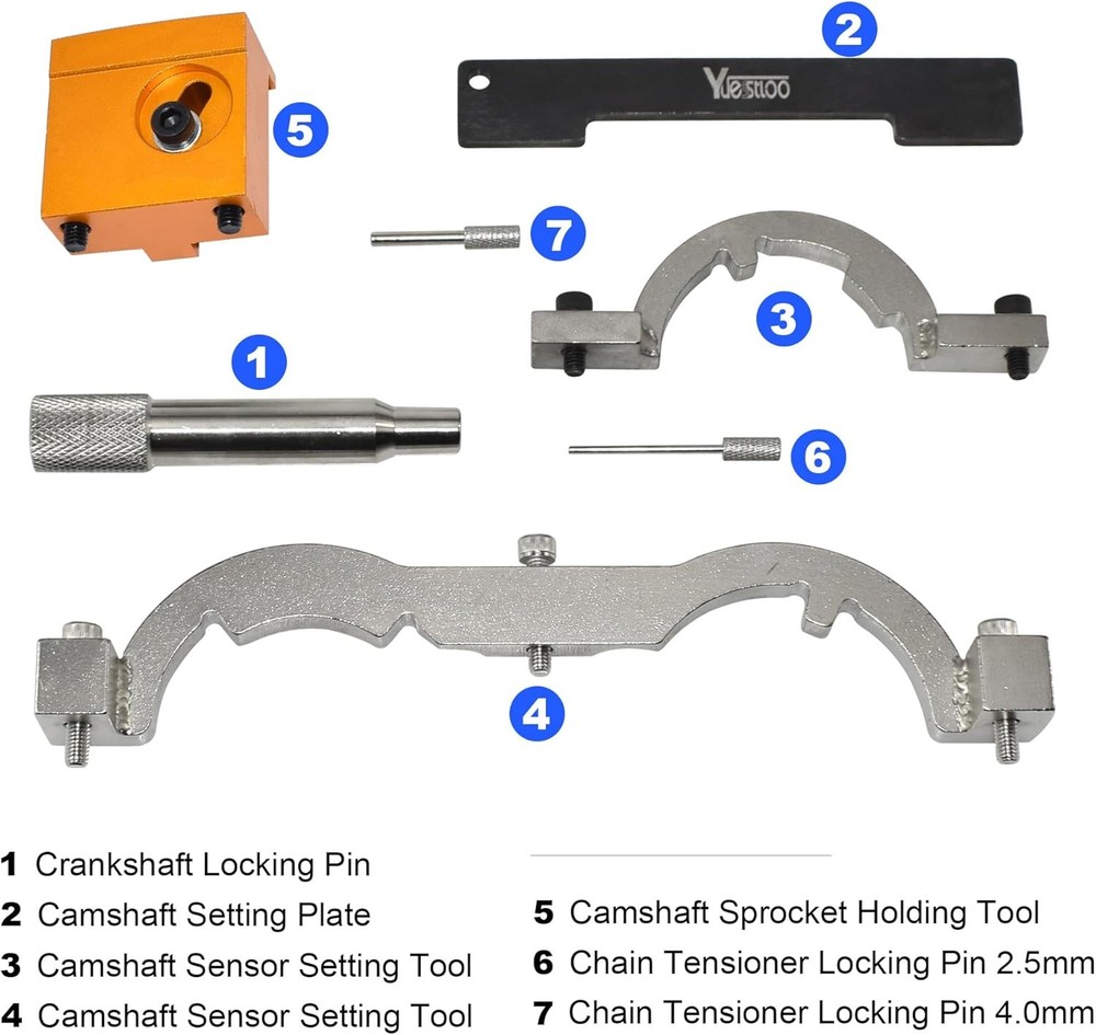 Turbo Engine Timing Tool Kit for Vauxhall Opel Chevy Chevrolet Aveo Blue case