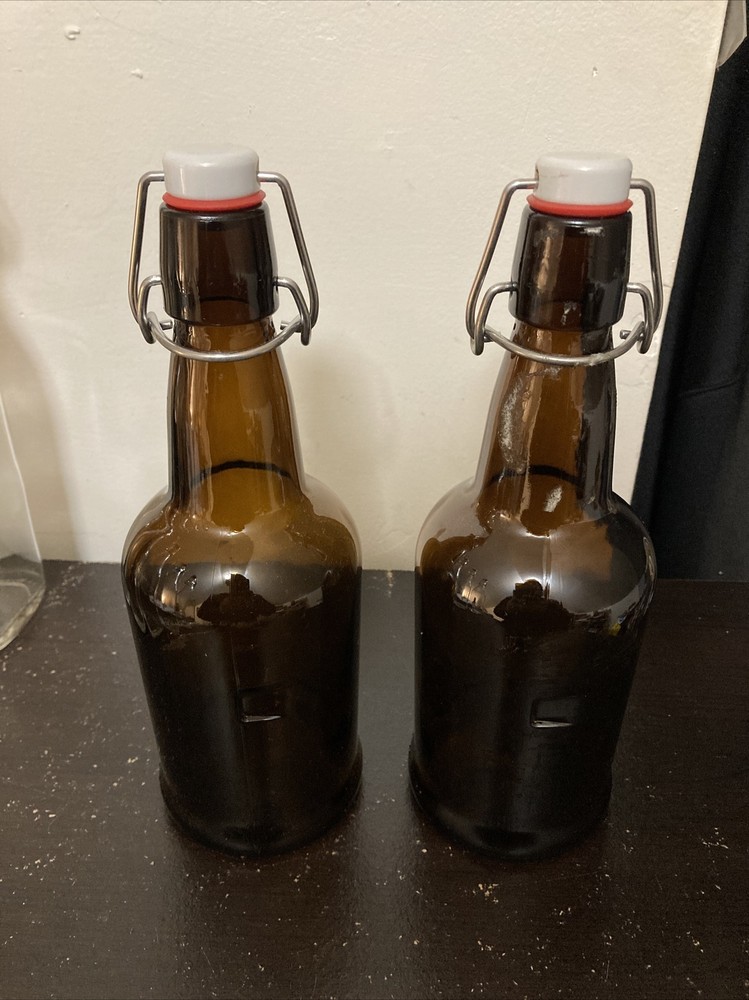 16 Ounce EZ.Cap Flip Top Brown Bottle