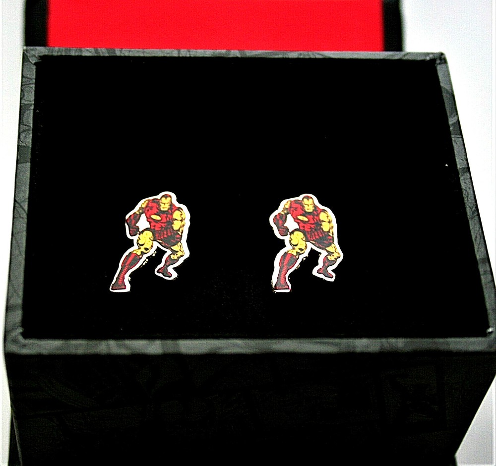 Marvel Comics Classic Iron Man Standing Cufflinks New Gift Box