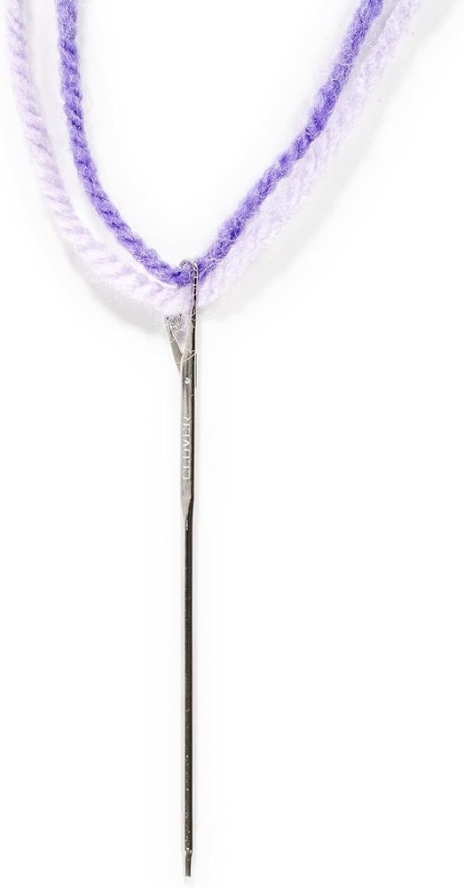 Clover 3160 Darning Needles with Latch Hook, Eye, 2-Piece Silver