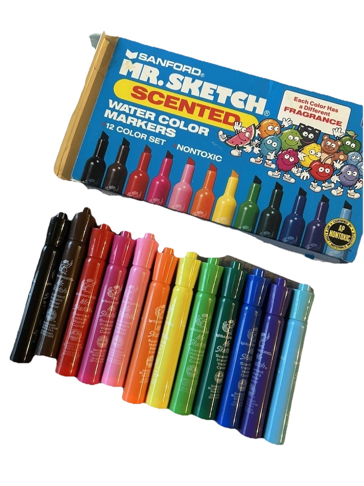 VTG Mr Sketch Scented Markers 12 Ct 1991 Sanford USA Box Tested 90s Nostalgia
