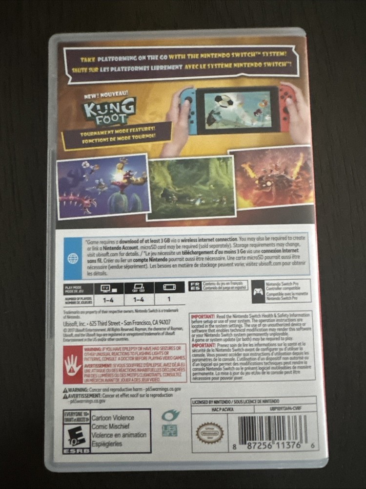 Replacement Case (NO GAME) Rayman Legends Definitive Edition - Nintendo Switch