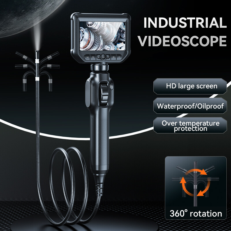 Two-Way Articulating Borescope Camera with Light Endoscope Inspection Camera USA